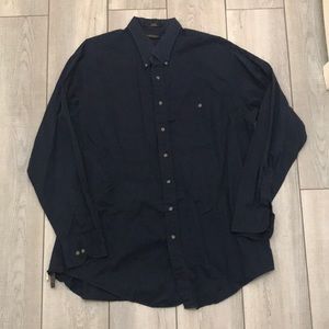 Vanheusen blue button dress shirt